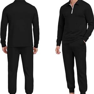 Ensemble de survêtement décontracté pour homme, mode d'hiver, à capuche, manches longues, fermeture éclair intégrale, coupe-vent, écologique, vente en gros - Product Image 6