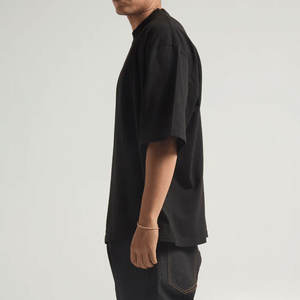 T-shirts surdimensionnés coton lourd hommes t-shirts surdimensionnés unisexe coupe ample t-shirt Vintage été décontracté Baggy basique hauts t-shirts - Product Image 5