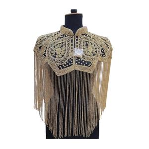 Cape à franges en coton 100% de haute qualité, faite à la main, avec des perles, pour femmes, mode, disponible en gros pour l'exportation - Product Image 1