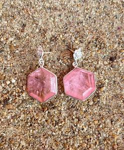 925 Sterling Silver Pink Tourmaline Handmade <b>Earring</b> <b>Beautiful</b> Women <b>Earring</b> Pink Stone <b>Earring</b> . - Product Image 6