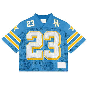 Maillot de football américain en mesh pour hommes 2025, personnalisable avec nom d'équipe, impression par sublimation, coupe ample, pour adultes, entraînement - Product Image 6