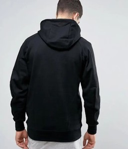 New Fashion Slim Fit Plain Hoodie Custom Logo Hoodies Wholesale <b>Black</b> Men's 100%Cotton Hoodies - Product Image 2