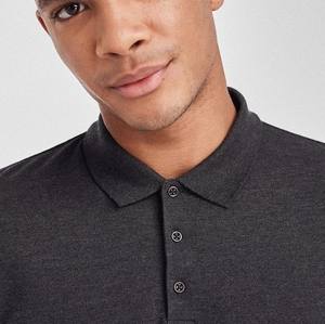 เสื้อโปโลผู้ชายระบายอากาศได้ดีแห้งเร็วลำลองสำหรับฤดูร้อนโลโก้ที่กำหนดเองเสื้อกอล์ฟธรรมดามีลวดลายทึบสำหรับทีม W - Product Image 2