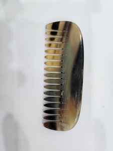 หวีผมทรงแตรรูปมงกุฎสำหรับผมไข่มุกน้ำจืดหวีเขาธรรมชาติทำด้วยมือขนาดมาตรฐาน - Product Image 3