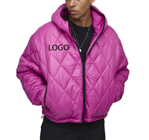 Veste matelassée pour homme en fibre de polyester personnalisée haut de gamme avec logo personnalisé, livraison directe, ample, épaisse, élégante, réversible - Product Image 1