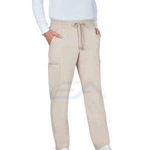 Pantalons médicaux à jambe droite pour hôpital, faible MOQ - Matière coton/polyester, détection des aiguilles, service OEM - Product Image 3
