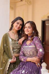 Lehenga choli ชุดสูทงานแต่งงานอินเดียปากีสถาน - Product Image 5