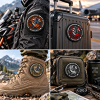 Écussons personnalisés en PVC avec logo, badges auto-agrippants, patchs thermocollants en silicone, étiquettes souples en caoutchouc PVC 3D pour vêtements et chapeaux
