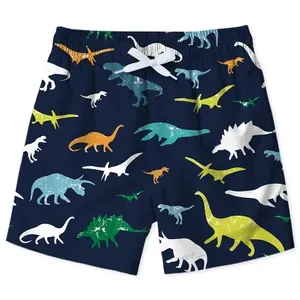 Pantalones cortos de playa de dinosaurio tiburón para hombre, bañadores con estampado 3D de animales de dibujos animados, tabla de surf tejida, pantalones cortos de calle de cintura baja - Product Image 3