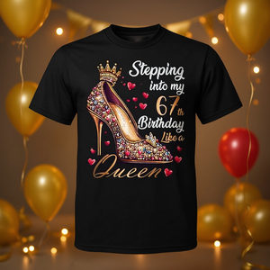 T-shirt per il 67° compleanno della regina, con design elegante e promozionale per festeggiare come una regina - Product Image 3