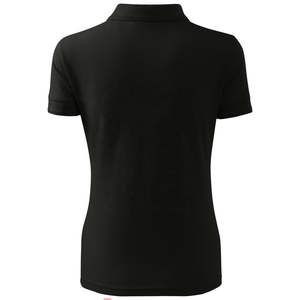 Polo en coton pour femmes en gros, manches courtes, décontracté, respirant, tricoté, logo personnalisé, anti-froissement, coupe ample - Product Image 2