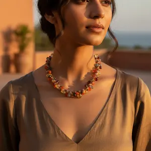 Colorful Bohemian Beaded Necklace Trendy Freshwater Pearl with Semi-Precious Stone <b>Religious</b> Chains for <b>Gift</b> - Product Image 3