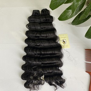 Tissage à brésiliens Extensions de cheveux, lots de mèches de cheveux, ondulées, couleur naturelle, bon marché, 100%, nouveau produit, vente en gros - Product Image 2