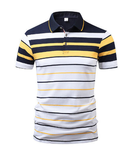 2025 nouveau Style hommes été Sport Polo T-Shirts de haute qualité 100% coton tricoté à la mode revers conception lettre motif court - Product Image 4