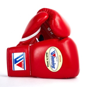 Gants de boxe MMA de compétition en cuir de vachette véritable, fermeture à lacets, pour adultes, directement de l'usine - Product Image 1