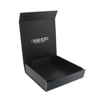 Emballage de coffrets cadeaux personnalisés à fermeture magnétique noir mat Boîte magnétique pliable de luxe