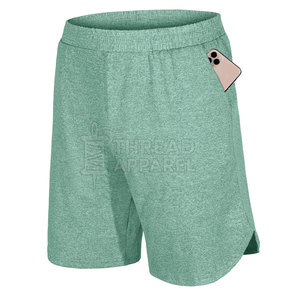 Venta al por mayor de pantalones cortos de gimnasio para hombre de talla grande personalizados ajuste suelto y cordón 100% algodón patrón sólido estilo casual venta en línea - Product Image 1
