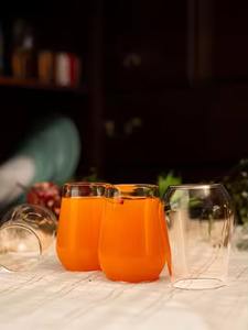 แก้วน้ำผลไม้ใสที่ทันสมัยพร้อมที่จับเป็นที่ต้องการมากที่สุดสำหรับน้ำผลไม้และเครื่องดื่มเย็นมีจำหน่ายในอินเดีย - Product Image 5