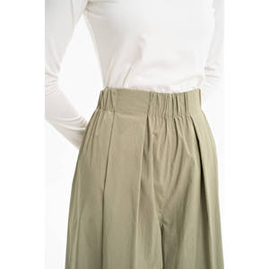 Khaki <b>Plus</b> <b>Size</b> High Waist Wide Leg Canvas <b>Parachute</b> Skirt Trousers - Product Image 5