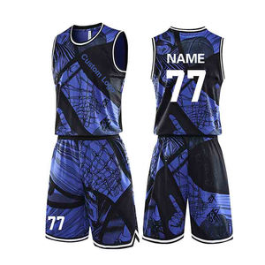 Ensemble d'uniformes de basketball personnalisables pour hommes, grandes tailles, en maille respirante, imprimé par transfert thermique, antibactérien, séchage rapide et anti-humidité - Product Image 3