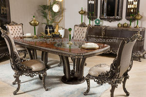 Juego de Mesa y Sillas de Comedor Estilo Francés, Alta Calidad, Precios de Mayoreo, Hecho a Mano, Juego de Mesa para 8 Personas, Mueble Curio Estilo Americano - Product Image 5