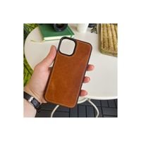 Torino - Iphone 12 & 12 Pro casing ponsel Tan dilapisi kulit asli