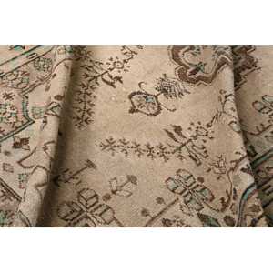 Alfombra Turca, Alfombra Vintage Grande de 5.3x9.5 pies, Alfombra de Lana con Diseño Floral Marrón y Azul - Product Image 5