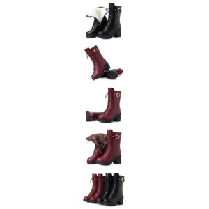 WOIZGIC Stivali alla Caviglia in Vera Pelle per Donne, Scarpe Invernali Calde da Neve per Madri e Donne - Product Image 2