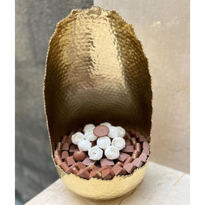 Bol en métal gris de la plus grande qualité Design attrayant Bol à bonbons au chocolat Hôtel décoratif pour servir Bol de restauration Meilleur prix - Product Image 4