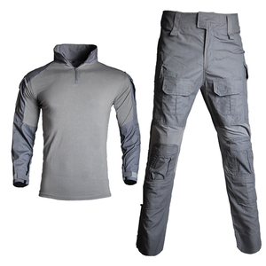 Uniforme tactique camouflage en toile, vente en gros, sur mesure, coton/polyester, séchage rapide, respirant, pour agents de sécurité - Product Image 4