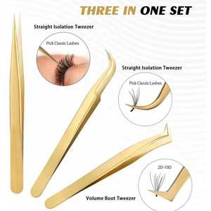 แหนบตัดขนตาแบบมืออาชีพ Sevmek Surgical ความแม่นยำสูง น้ำหนักเบา ชุบทอง ป้องกันแม่เหล็ก ปลายหยัก - Product Image 5