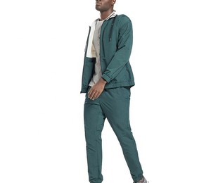 ชุดวอร์มมีซิปของผู้ชายสไตล์ที่สมบูรณ์แบบผ้าฝ้าย100% ระบายอากาศได้ดีน้ำหนักเบาลายพื้นไซส์ใหญ่พิเศษราคาสมเหตุสมผล - Product Image 2