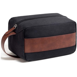 Wholesale Lightweight Waterproof Leather Zipper <b>Pouch</b> Bag <b>Men</b> Women's Multipurpose Bulk Supply Reusable Cosmetic Bags & Cases - Product Image 1