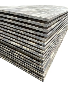 Paneles de madera de dedo de Acacia de diseño moderno con revestimiento de aceite blanco para muebles de gabinetes de cocina - Product Image 5