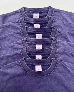 Camiseta personalizada para hombre con lavado ácido 100% algodón de gran tamaño de talla grande Vintage gráfico patrón sólido logotipo impreso - Product Image 3