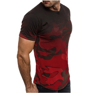 Muscle Gym Fitness verano manga corta Camiseta/camuflaje camiseta para hombres/verano Camisetas slim fit - Product Image 2