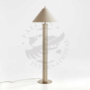 Lampadaire en rotin moderne haut de gamme Style milieu du siècle E27 Base en fer Lampe de pêche verticale Design LED Salon Canapé Café Métal - Product Image 2