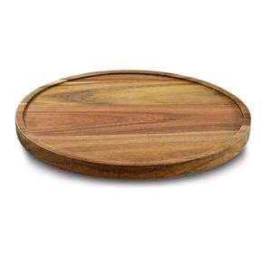 Bandeja de Madera Natural de Alta Calidad, Hecha a Mano, con Buen Acabado, Diseño Personalizable, Bandeja Giratoria de Madera de Acacia, Elegante Bandeja Giratoria de Madera - Product Image 5