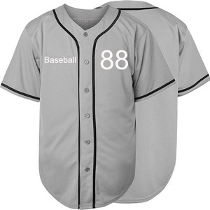 Maillot de baseball américain personnalisé en gros, haute qualité, anti-humidité, respirant, léger, col en V, polyester/coton - Product Image 1