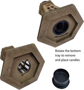 Lanterne traditionnelle en métal en bois avec une tendance en métal Design élégant pour la maison et le jardin extérieur Parfait pour la décoration d'événements - Product Image 3