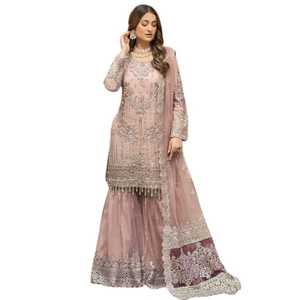 ชุดชาราราสำหรับงานปาร์ตี้ ชุดบอลลีวูด ชุดอินเดีย ปากีสถาน ชุดแต่งงานสำหรับผู้หญิง ชุดชารารา กฮารารา ของ AA IMPEX - Product Image 1