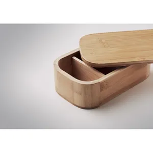LADEN Large Bamboo <b>Lunch</b> <b>Box</b> Eco-Friendly Storage <b>Bag</b> Gadget - Product Image 1