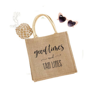 2025 Usine En Gros Personnalisé Imprimé Réutilisable Jute & Toile De Jute Cadeau Sacs Petit Coton Toile Sac À Provisions - Product Image 3