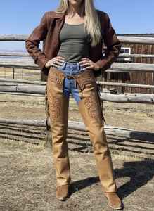 Chaparreras Vaqueras de Cuero Hechas a Mano, Estilo Western, para Montar a Caballo, Ropa de Rancho - Product Image 3