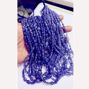 20 Brins Naturel Tanzanite Ovale Tumble Lisse Perles 1870 Ct Lot Iroc Ventes 16-18 Pouces Longueur Plaine Pépite De Pierres Précieuses US $636 tout - Product Image 1
