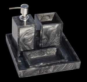 Elegante juego de baño de resina acrílica hecho a mano con durabilidad elegante decoración vibrante para su hogar único y portátil - Product Image 3