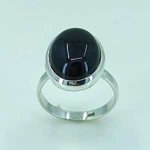 Navya Craft 925 Sterling Silver Women's <b>Statement</b> Boho <b>Ring</b> Handmade Black Onyx Oval December Birth Gemstone Jewelry for - Product Image 4
