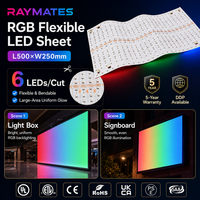 Panneau LED flexible RGB découpable 24V, éclairage rétroéclairé pour comptoir de bar, ultra fin, dimmable, décoration de scène