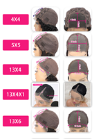 Perruque Bouclée Crépu Doublement Tirée 300 Densité, avec Closure 4x4 Pré-Épilée, Perruque Frontale Complète 13x4 Cheveux Humains pour Femme