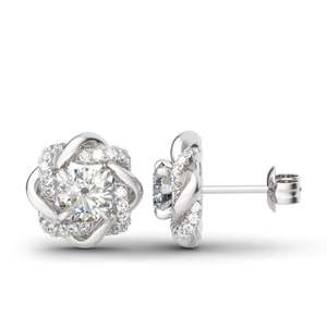 ต่างหูเจลิยา นอต ออฟ เลิฟ ฮาร์ท สีโรสโกลด์ประดับเพชร - Product Image 2